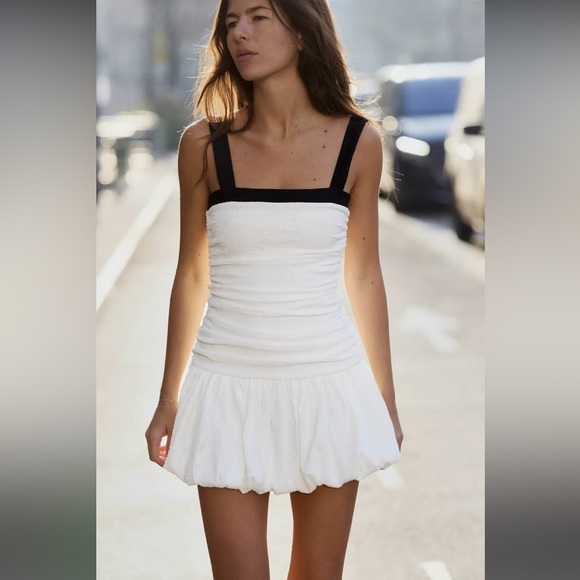 Zara Dresses & Skirts - New ZARA Balloon Textured Mini Dress